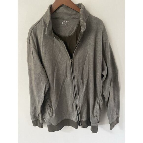 XPBX Pro Mens Jacket Zip XL Olive Green Relaxed Fit Long Sleeve Casual Office - Picture 1 of 11